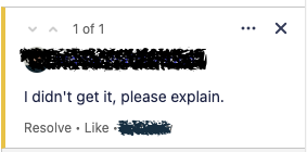 Confluence comments I sometimes get